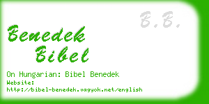 benedek bibel business card